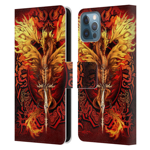 Ruth Thompson Dragons Flameblade Leather Book Wallet Case Cover For Apple iPhone 12 / iPhone 12 Pro