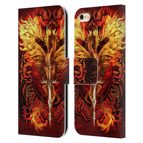 Ruth Thompson Dragons Flameblade Leather Book Wallet Case Cover For Apple iPhone 6 / iPhone 6s