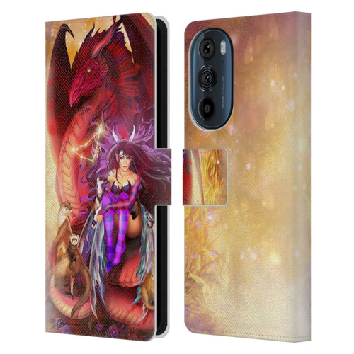 Ruth Thompson Dragons Capricorn Leather Book Wallet Case Cover For Motorola Edge 30