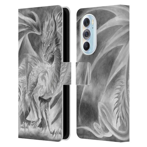 Ruth Thompson Dragons Silver Ice Leather Book Wallet Case Cover For Motorola Edge X30