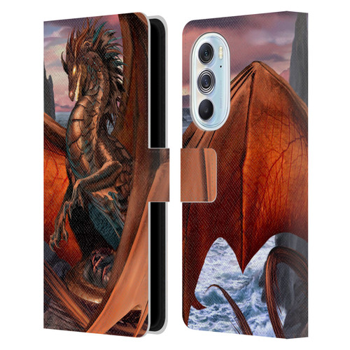 Ruth Thompson Dragons Coppervein Leather Book Wallet Case Cover For Motorola Edge X30