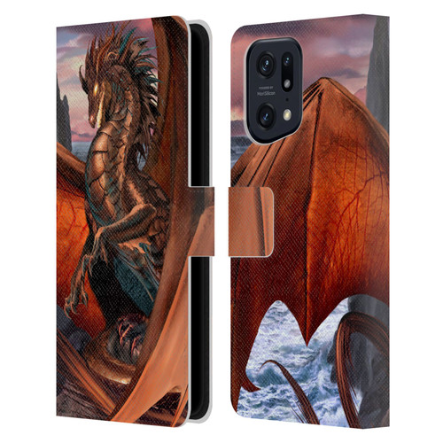 Ruth Thompson Dragons Coppervein Leather Book Wallet Case Cover For OPPO Find X5 Pro