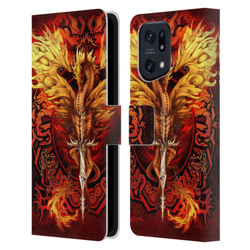 Ruth Thompson Dragons Flameblade Leather Book Wallet Case Cover For OPPO Find X5 Pro