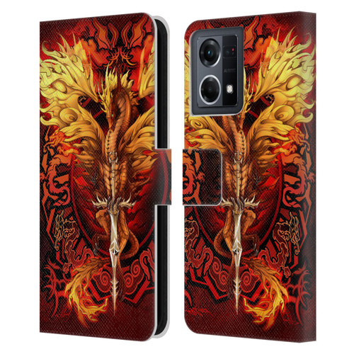Ruth Thompson Dragons Flameblade Leather Book Wallet Case Cover For OPPO Reno8 4G
