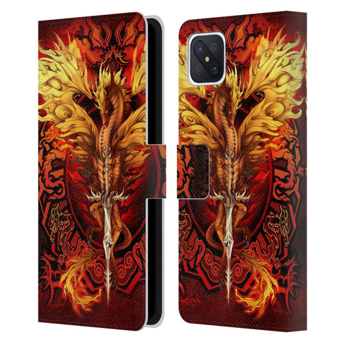 Ruth Thompson Dragons Flameblade Leather Book Wallet Case Cover For OPPO Reno4 Z 5G