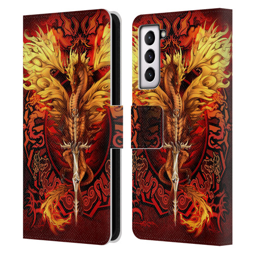 Ruth Thompson Dragons Flameblade Leather Book Wallet Case Cover For Samsung Galaxy S21 5G
