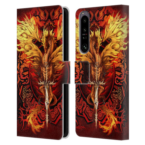 Ruth Thompson Dragons Flameblade Leather Book Wallet Case Cover For Sony Xperia 1 IV