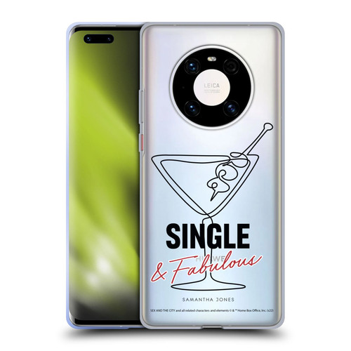 Sex and The City: Television Series Characters Single And Fabulous Samantha Soft Gel Case for Huawei Mate 40 Pro 5G