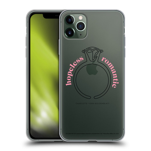 Sex and The City: Television Series Characters Hopeless Romantic Charlotte Soft Gel Case for Apple iPhone 11 Pro Max