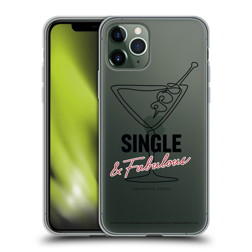 Sex and The City: Television Series Characters Single And Fabulous Samantha Soft Gel Case for Apple iPhone 11 Pro
