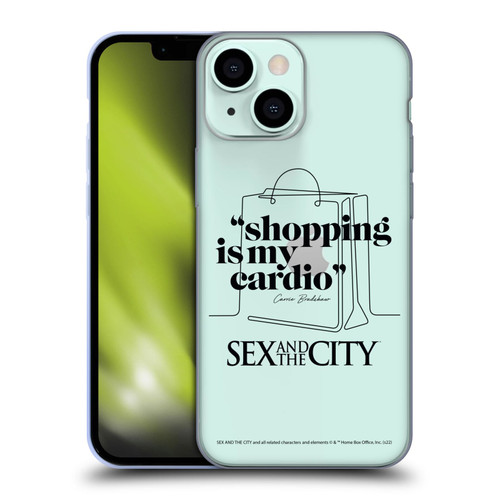 Sex and The City: Television Series Characters Shopping Cardio Carrie Soft Gel Case for Apple iPhone 13 Mini