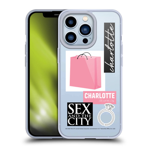 Sex and The City: Television Series Characters Shopping Bag Charlotte Soft Gel Case for Apple iPhone 13 Pro