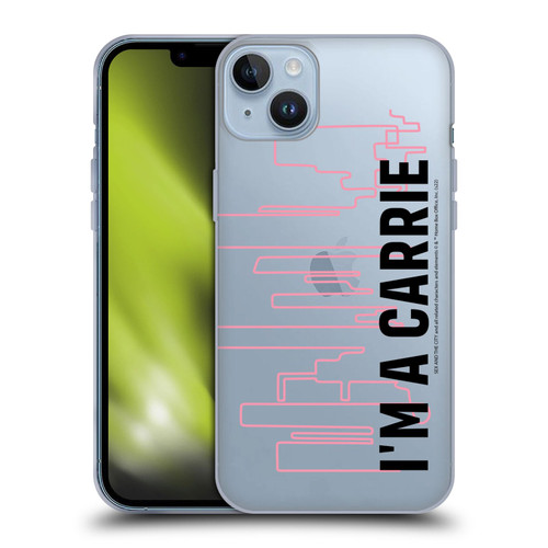 Sex and The City: Television Series Characters Carrie Soft Gel Case for Apple iPhone 14 Plus