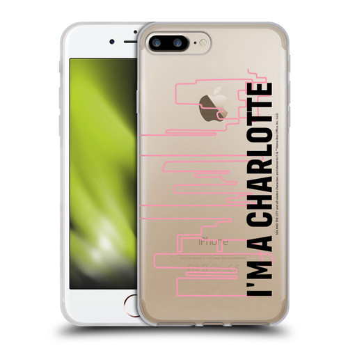 Sex and The City: Television Series Characters Charlotte Soft Gel Case for Apple iPhone 7 Plus / iPhone 8 Plus