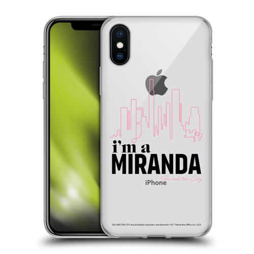 Sex and The City: Television Series Characters I'm A Miranda Soft Gel Case for Apple iPhone X / iPhone XS