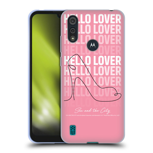 Sex and The City: Television Series Characters Hello Lover Carrie Soft Gel Case for Motorola Moto E6s (2020)