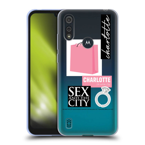 Sex and The City: Television Series Characters Shopping Bag Charlotte Soft Gel Case for Motorola Moto E6s (2020)