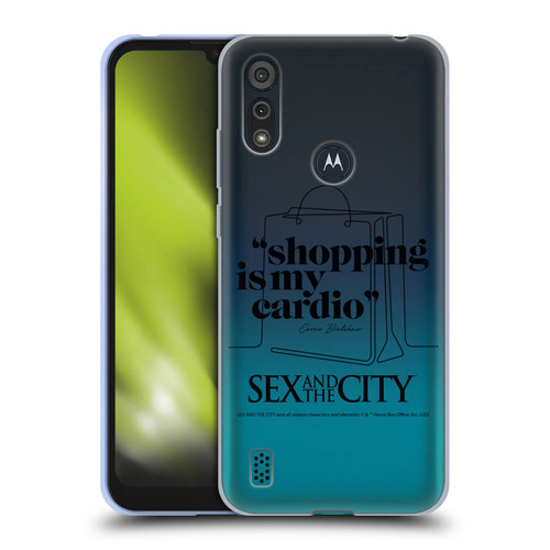Sex and The City: Television Series Characters Shopping Cardio Carrie Soft Gel Case for Motorola Moto E6s (2020)
