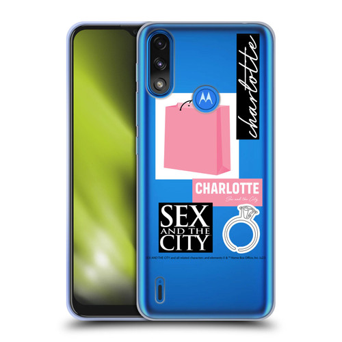 Sex and The City: Television Series Characters Shopping Bag Charlotte Soft Gel Case for Motorola Moto E7 Power / Moto E7i Power
