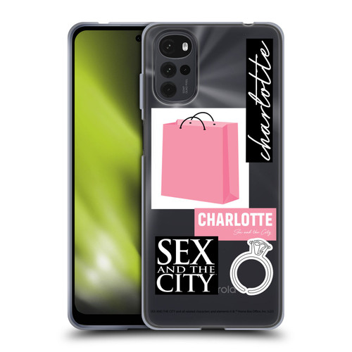 Sex and The City: Television Series Characters Shopping Bag Charlotte Soft Gel Case for Motorola Moto G22