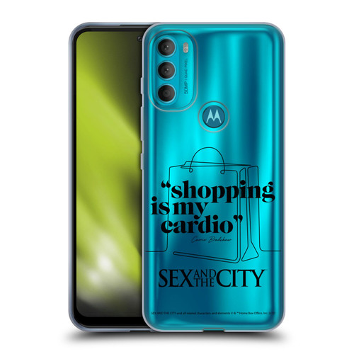 Sex and The City: Television Series Characters Shopping Cardio Carrie Soft Gel Case for Motorola Moto G71 5G