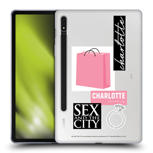 Sex and The City: Television Series Characters Shopping Bag Charlotte Soft Gel Case for Samsung Galaxy Tab S8