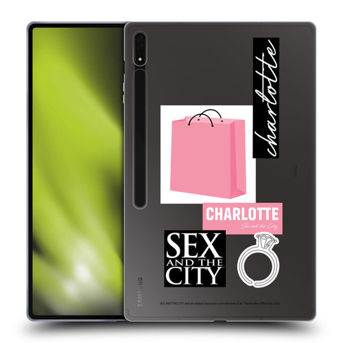 Sex and The City: Television Series Characters Shopping Bag Charlotte Soft Gel Case for Samsung Galaxy Tab S8 Ultra