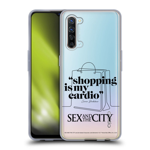 Sex and The City: Television Series Characters Shopping Cardio Carrie Soft Gel Case for OPPO Find X2 Lite 5G