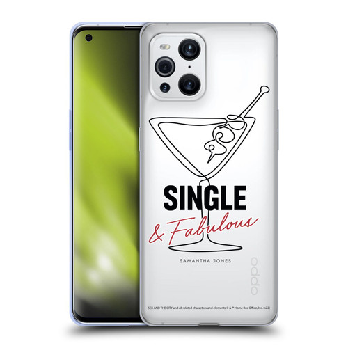 Sex and The City: Television Series Characters Single And Fabulous Samantha Soft Gel Case for OPPO Find X3 / Pro
