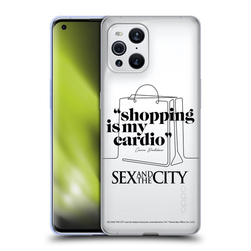 Sex and The City: Television Series Characters Shopping Cardio Carrie Soft Gel Case for OPPO Find X3 / Pro