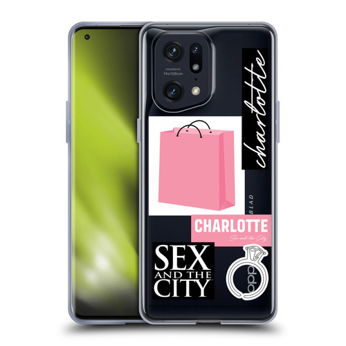 Sex and The City: Television Series Characters Shopping Bag Charlotte Soft Gel Case for OPPO Find X5 Pro