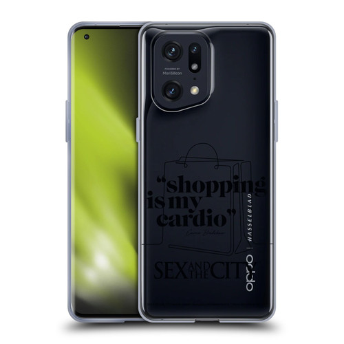 Sex and The City: Television Series Characters Shopping Cardio Carrie Soft Gel Case for OPPO Find X5 Pro