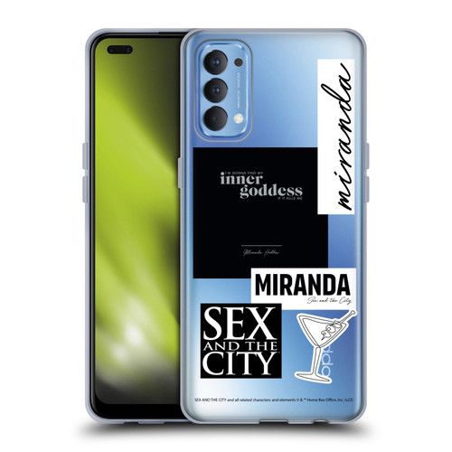 Sex and The City: Television Series Characters Inner Goddess Miranda Soft Gel Case for OPPO Reno 4 5G