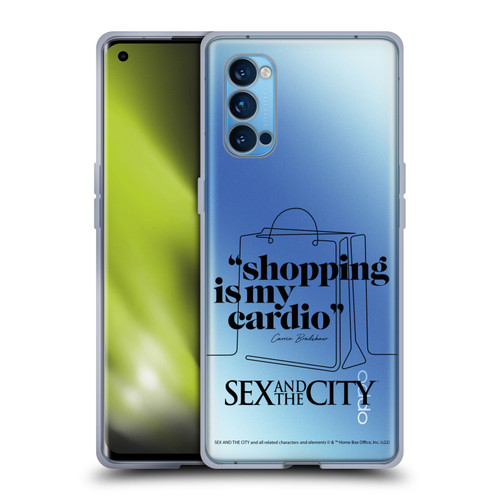 Sex and The City: Television Series Characters Shopping Cardio Carrie Soft Gel Case for OPPO Reno 4 Pro 5G