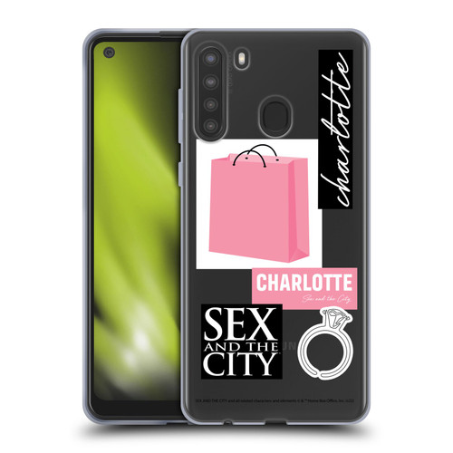 Sex and The City: Television Series Characters Shopping Bag Charlotte Soft Gel Case for Samsung Galaxy A21 (2020)