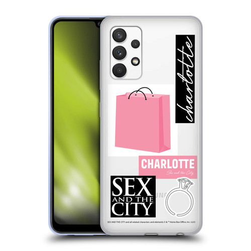 Sex and The City: Television Series Characters Shopping Bag Charlotte Soft Gel Case for Samsung Galaxy A32 (2021)