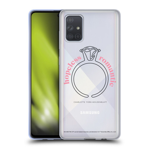 Sex and The City: Television Series Characters Hopeless Romantic Charlotte Soft Gel Case for Samsung Galaxy A71 (2019)