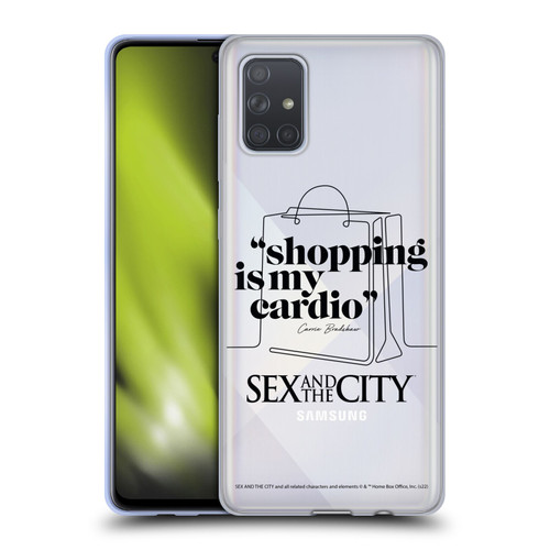 Sex and The City: Television Series Characters Shopping Cardio Carrie Soft Gel Case for Samsung Galaxy A71 (2019)