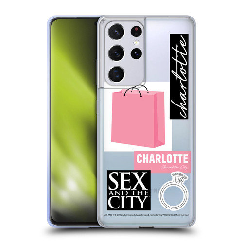 Sex and The City: Television Series Characters Shopping Bag Charlotte Soft Gel Case for Samsung Galaxy S21 Ultra 5G