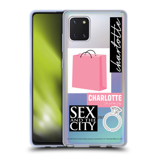 Sex and The City: Television Series Characters Shopping Bag Charlotte Soft Gel Case for Samsung Galaxy Note10 Lite