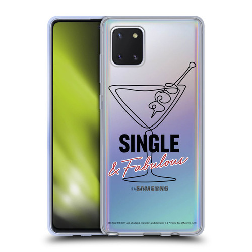 Sex and The City: Television Series Characters Single And Fabulous Samantha Soft Gel Case for Samsung Galaxy Note10 Lite