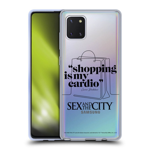 Sex and The City: Television Series Characters Shopping Cardio Carrie Soft Gel Case for Samsung Galaxy Note10 Lite
