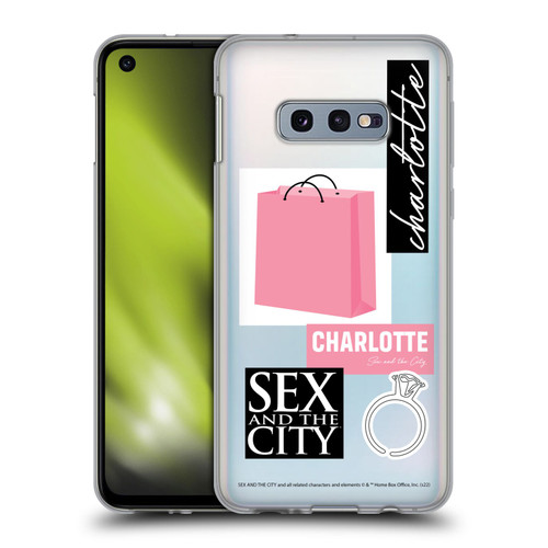 Sex and The City: Television Series Characters Shopping Bag Charlotte Soft Gel Case for Samsung Galaxy S10e