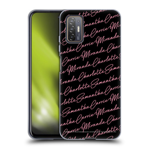 Sex and The City: Television Series Graphics Name Pattern Soft Gel Case for HTC Desire 21 Pro 5G
