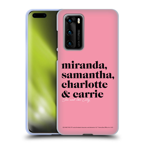 Sex and The City: Television Series Graphics Character 2 Soft Gel Case for Huawei P40 5G