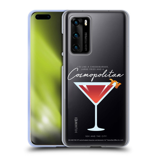 Sex and The City: Television Series Graphics Glass Soft Gel Case for Huawei P40 5G