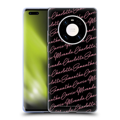 Sex and The City: Television Series Graphics Name Pattern Soft Gel Case for Huawei Mate 40 Pro 5G