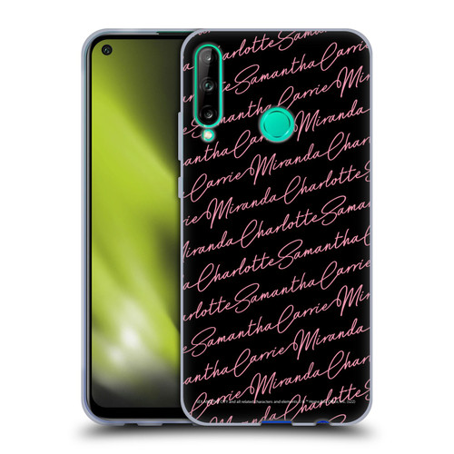 Sex and The City: Television Series Graphics Name Pattern Soft Gel Case for Huawei P40 lite E