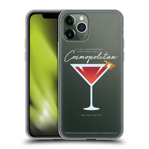 Sex and The City: Television Series Graphics Glass Soft Gel Case for Apple iPhone 11 Pro