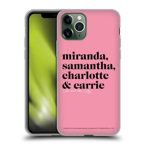 Sex and The City: Television Series Graphics Character 2 Soft Gel Case for Apple iPhone 11 Pro